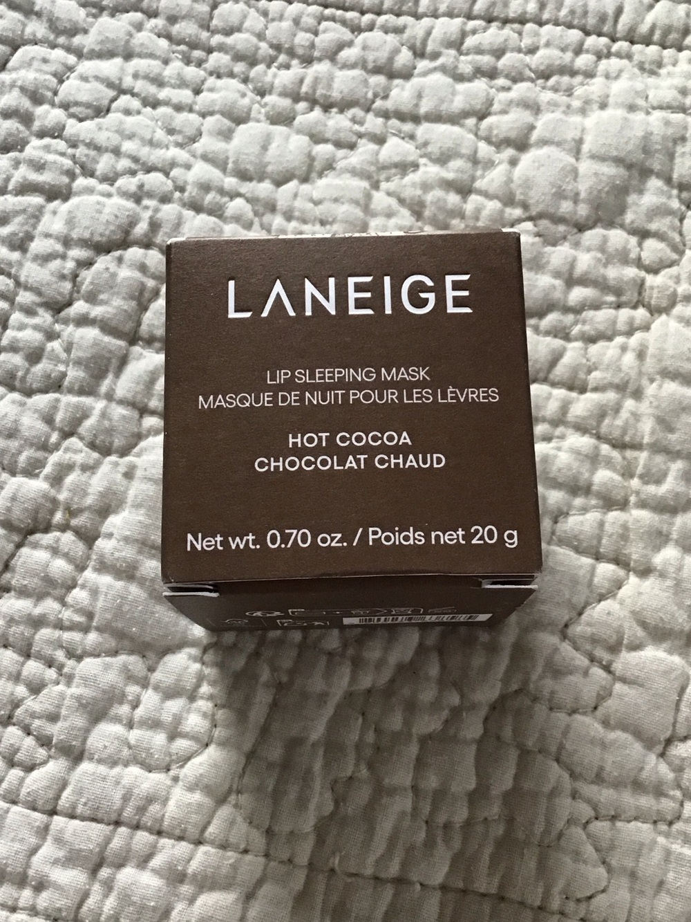 New LANEIGE Hot Cocoa Lip Sleeping Mask - Brown